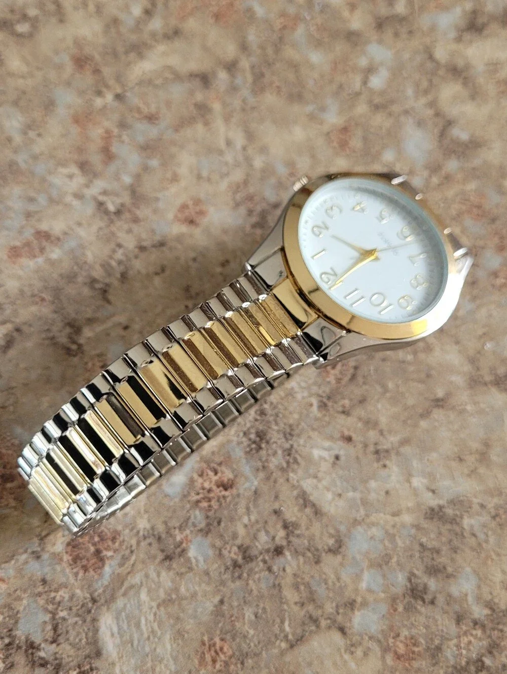 George Quartz Two-Tone Stainless Steel Watch with Expansion Band